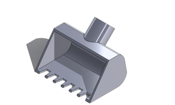 Excavation bucket end effector CAD