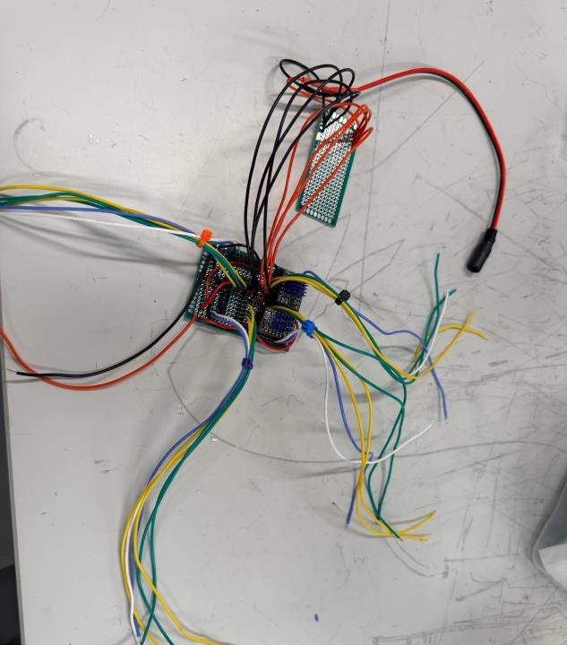 Perforated circuit board wiring