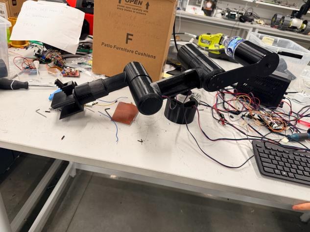 Robotic arm during testing